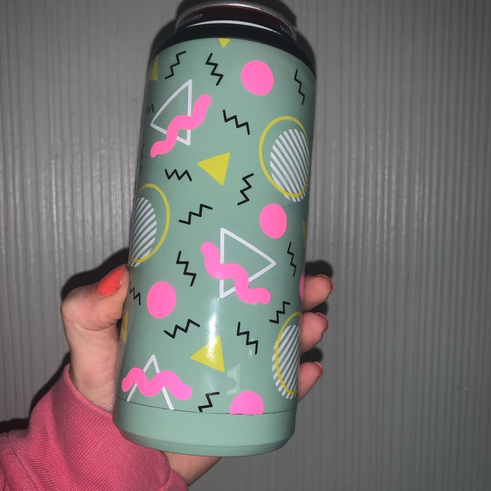 Handmade 90s Geometric Slim Can Cooler - Picture 3 of 3